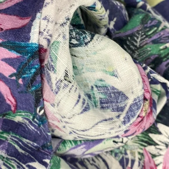 J. Jill Linen Floral Dress - purple , Pink, Green, white - Picture 7 of 7